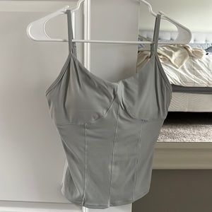 Savvi Cori tank top with built-in bra, adjustable straps and removable padding.